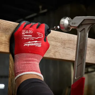 Guantes Bañados en Nitrilo Anticorte Nivel A1 Talla M MILWAUKEE 48-22-8901B 2