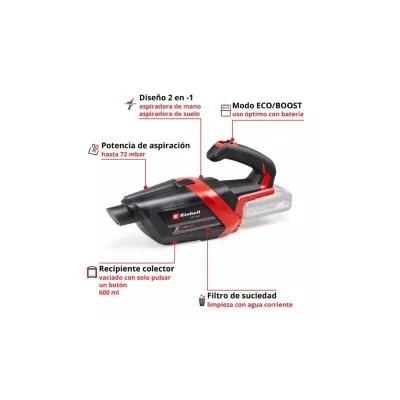 Kit De Aspiradora Inalámbrica Mas Batería 18v 2.5ah Y Cargador Power X-change EINHELL 451209 2