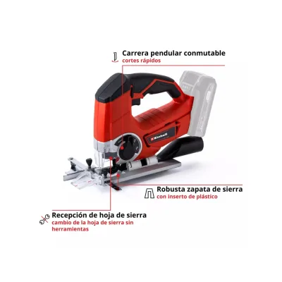Sierra Caladora Inalámbrica 18v Te-js EINHELL 4321201 2