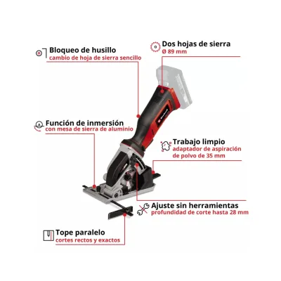 Mini Sierra Circular Inalámbrica 3-1/2