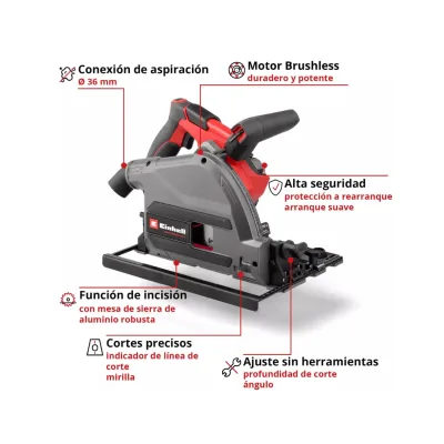 Sierra De Inmersión 165 mm 18 V BL Power X-Change EINHELL 4331400 2