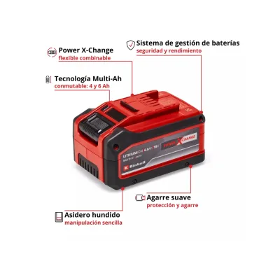 Batería Recargable Inalámbrica 18v 4-6ah Power X-change Plus EINHELL 4511502 2