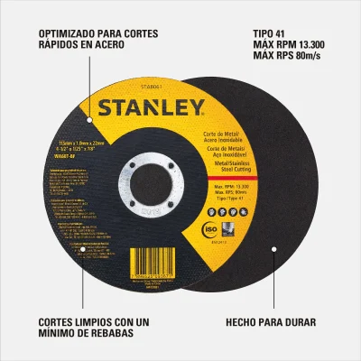 Disco De Corte Metal Inoxidable 4.5