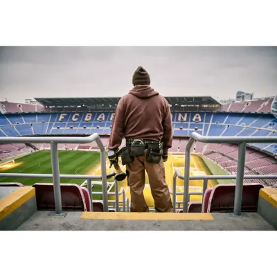 Cinturón Portaherramientas de Cuero Gamuza 11 Bolsillos STANLEY STST1-80113 2