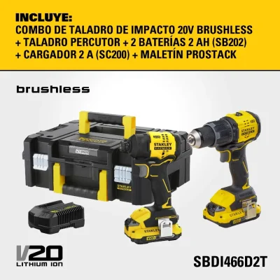 Kit Taladro Percutor 13mm + Atornillador de Impacto 1/4
