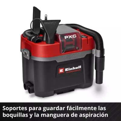 Aspiradora Polvo y Agua Inalámbrica 10 L 180 mbar Brushless Professional Power X-Change EINHELL 2347155 2