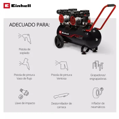 Compresor Silencioso 50 L 8 bar 1.500 W TE-AC 270/50 Silent Plus EINHELL 4020620 2