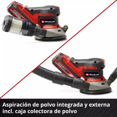 Lijadora Rotorbital Inalámbrica 125mm 6.000-24.000 RPM Brushless 18V Power X-Change EINHELL 4462020 2