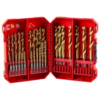 Juego de Brocas Titanio 29 piezas RED HELIX SHOCKWAVE Impact Duty MILWAUKEE 48-89-4672 2