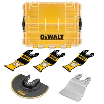 Set de Accesorios para Herramienta Oscilante Uso General 5 Piezas con ToughCase DEWALT DWA425GSET 2