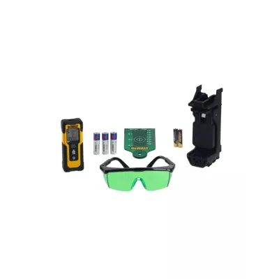 Kit Nivel Láser de Cruz Verde + Medidor de Distancia 30 m DEWALT DW0887100-1 2