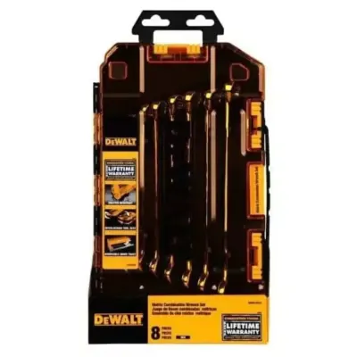 Juego de Llaves Combinadas Métricas 8 Piezas Full Polish Chrome DEWALT DWMT73810 2