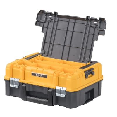 Caja de Almacenamiento Baja Mango Largo con Organizador 11L IP54 TSTAK 2.0 DEWALT DWST83344-1 2