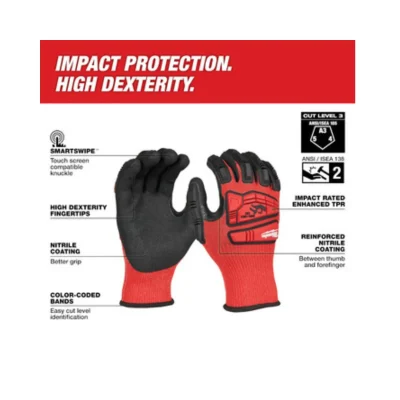 Guante de corte e impacto nitrilo MILWAUKEE 48-73-8131 3