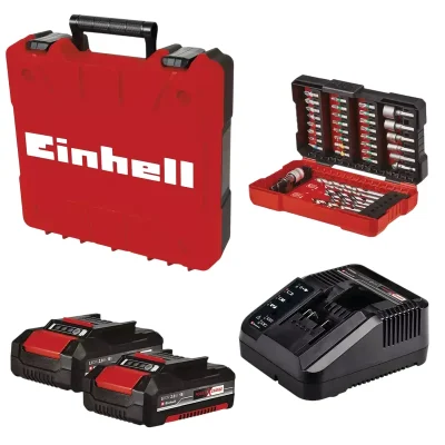 Kit De Taladro Atornillador Y Percutor De 13 mm Inalámbrico 18v EINHELL Tp-cd 1860 Li-i Bl +39 2X2.0 3