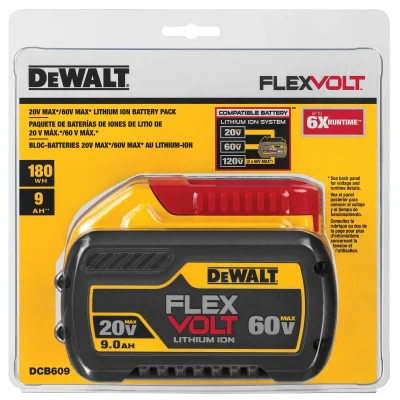 Batería De Litio 9ah 20v/60v Flexvolt DEWALT DCB609-B3 3