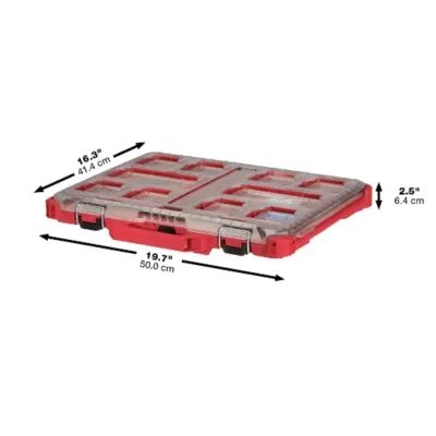 Organizador de Perfil Bajo 10 Compartimentos PACKOUT MILWAUKEE 48-22-8431 3