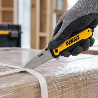 Navaja Tanto Plegable  con Filo Serrado DEWALT DWHT10994 3