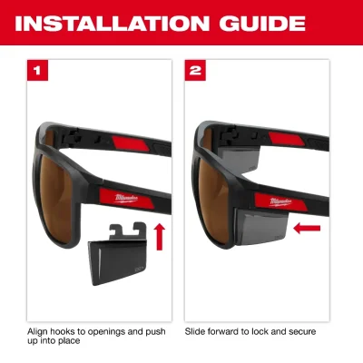 Lentes de Seguridad Marco Completo Lente Espejado Anti-Rayones con Protectores Laterales Removibles MILWAUKEE 48-73-2512 3