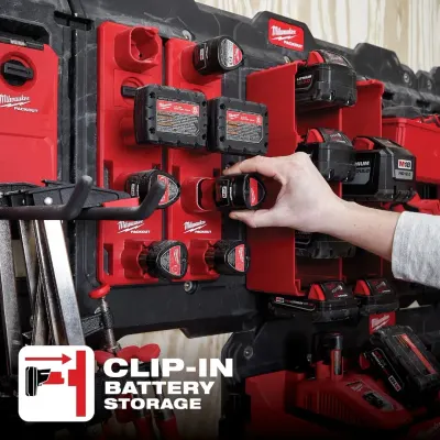 Rack Porta Baterías M12 PACKOUT MILWAUKEE 48-22-8338 4