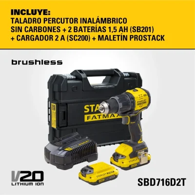 Kit Taladro Percutor 1/2