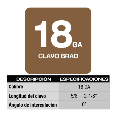 Clavadora Brad Calibre 18 Inalámbrica M18 FUEL MILWAUKEE 2746-20 4