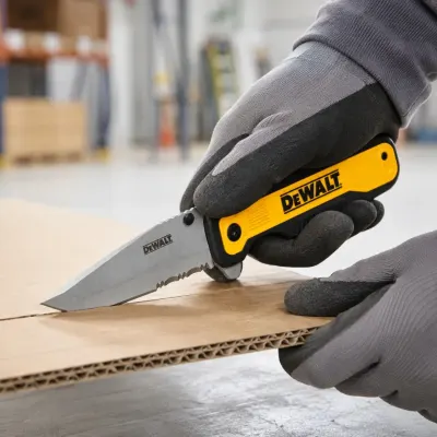 Navaja Tanto Plegable  con Filo Serrado DEWALT DWHT10994 4