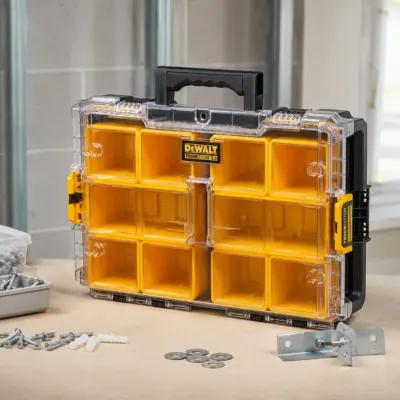 Organizador DS100 con Tapa Transparente TOUGHSYSTEM 2.0 DEWALT DWST83394-1 4