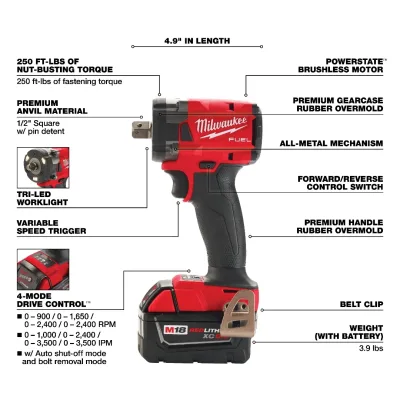 Kit Llave de Impacto Compacta 1/2