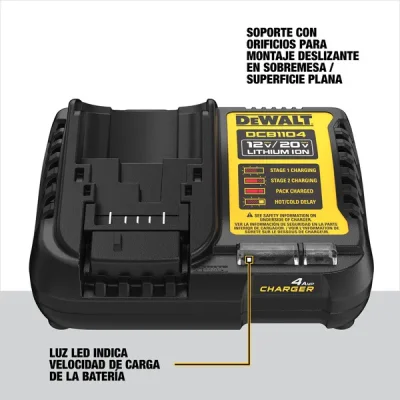 Kit Rotomartillo Sds Plus Batería De 4ah Y Cargador Inalámbrico 20v DEWALT DCH133M2-B2 5
