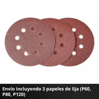 Lijadora Rotorbital Inalámbrica 125mm 6.000-24.000 RPM Brushless 18V Power X-Change EINHELL 4462020 5