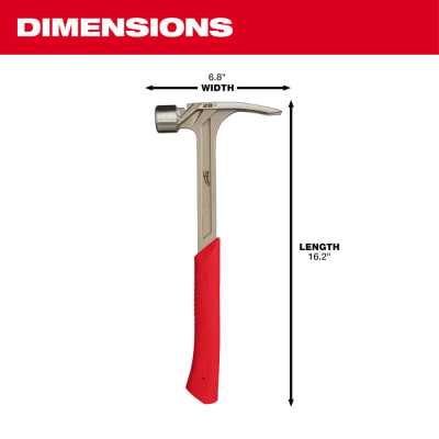 Martillo Carpintero Cara Fresada 28 oz MILWAUKEE 48-22-9029 5