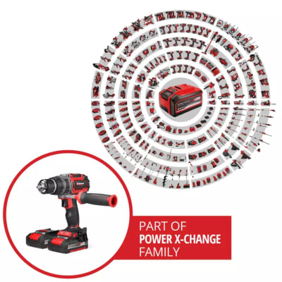 Kit Taladro Percutor 13mm 70 Nm Brushless 18V Power X-Change EINHELL 4514316 6