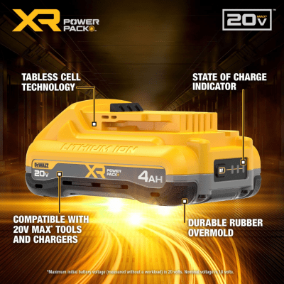 Batería  4 AH 20 V MAX  XR DEWALT DCB2104B-B3 4