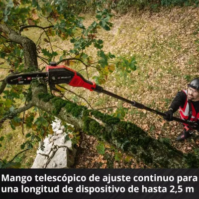 Podadora de Altura Telescópica 20 cm 7 m/s Brushless 18V Power X-Change EINHELL 3410971 6