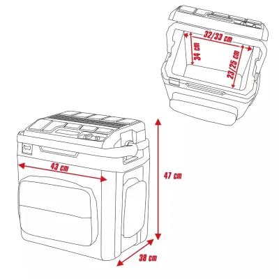 Cooler Inalámbrico 27 L Termoeléctrico Híbrido 18V Power X-Change EINHELL 2048420 8