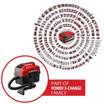 Aspiradora Seco-Húmedo 10 L 18V Power X-Change EINHELL 2347160 11