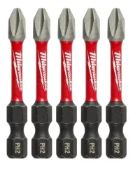 Puntas De Impacto PH2 50 mm MILWAUKEE 5 Piezas MILWAUKEE 48-32-4602