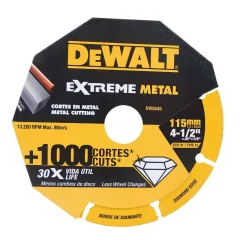 Disco De Corte Diamantado 4-1/2 Para Metal Extreme DEWALT DW8545