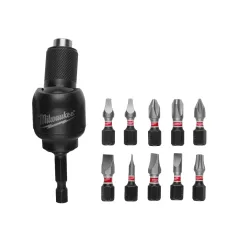 Set Portapuntas Pivotante 30° KNUCKLE 11 Piezas SHOCKWAVE MILWAUKEE 48-32-2301
