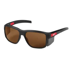 Lentes de Seguridad Marco Completo con Protectores Laterales Extraíbles Lentes Café Antirrayas MILWAUKEE 48-73-2516