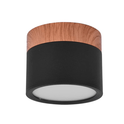 Panel Decorativo Sobrepuesto Negro Madera 6W 3000K Luz Cálida (kn)