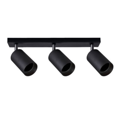 Apliqué Porta Ampolleta GU10 de 3 Focos Negro (wt)