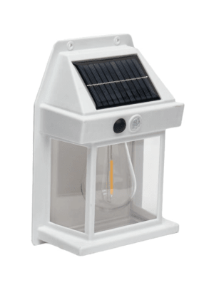 Apliqué de Muro Solar con Ampolleta Filamento Blanco con sensor 3000K Luz Cálida IP65 (zh)