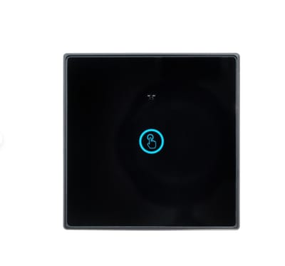 Interruptor Inalámbrico Negro 1 Botón 433Mhz