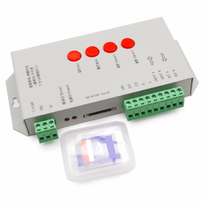 Control T1000S Cinta Led Digital 5V y 7,5-24V con tarjeta SD