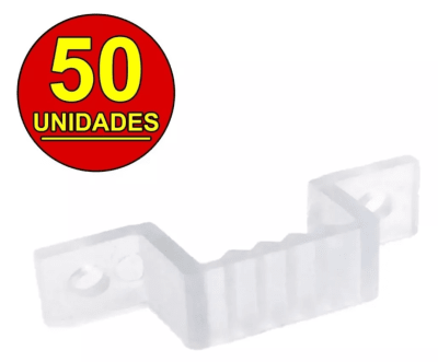50 Grapas Fijación Cinta Led Tipo Manguera (15mm)