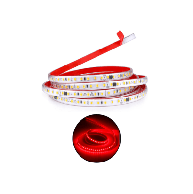 Cinta Led 220V New Gen Rojo corte 10cm c/adhesivo IP65 100mt (kn)
