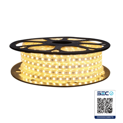 Cinta Led 220V Simple Blanco Cálido 5050 14,4W/m 60Led/m IP68 100mt