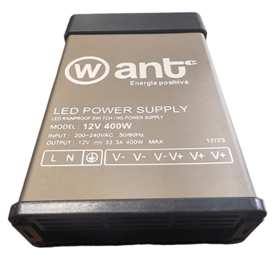 Fuente de Poder 12V 33A 400W IP44 (lluvia) (199x115x47mm)
